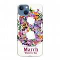 Дизайнерский силиконовый чехол для Iphone 13 8 марта