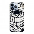 Дизайнерский силиконовый чехол для Iphone 13 Pro Маски Black White