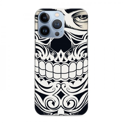 Дизайнерский силиконовый чехол для Iphone 13 Pro Маски Black White