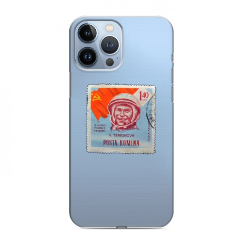 Полупрозрачный дизайнерский пластиковый чехол для Iphone 13 Pro Max Флаг СССР