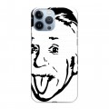 Дизайнерский силиконовый чехол для Iphone 13 Pro Max Альберт Эйнштейн
