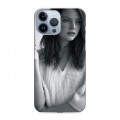 Дизайнерский силиконовый чехол для Iphone 13 Pro Max Эмма Стоун