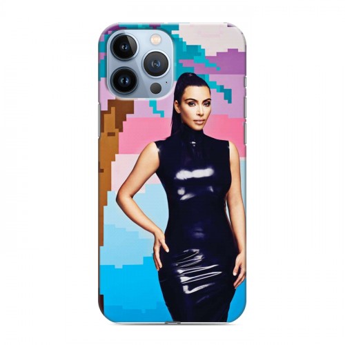 Дизайнерский силиконовый чехол для Iphone 13 Pro Max Ким Кардашьян