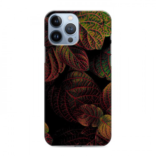 Дизайнерский силиконовый чехол для Iphone 13 Pro Max Нуарные листья