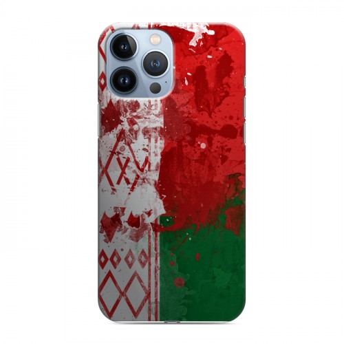 Дизайнерский силиконовый чехол для Iphone 13 Pro Max Флаг Белоруссии