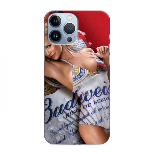 Дизайнерский силиконовый чехол для Iphone 13 Pro Max Budweiser