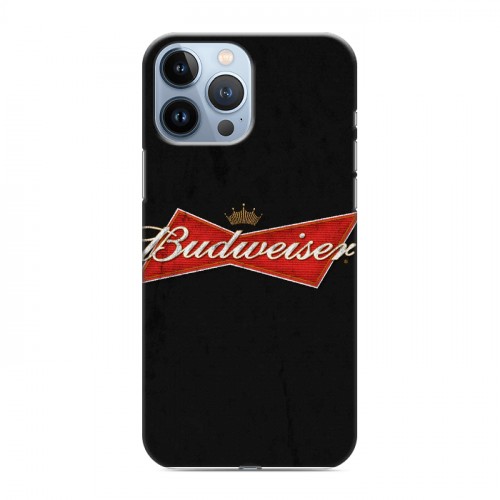 Дизайнерский силиконовый чехол для Iphone 13 Pro Max Budweiser