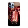 Дизайнерский силиконовый чехол для Iphone 13 Pro Max Coca-cola
