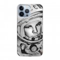 Дизайнерский силиконовый чехол для Iphone 13 Pro Max Юрий Гагарин