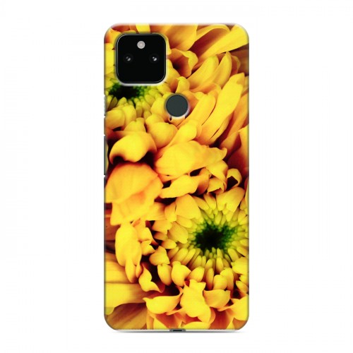 Дизайнерский пластиковый чехол для Google Pixel 5a 5G Монохромные цветы