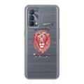 Полупрозрачный дизайнерский пластиковый чехол для Realme GT Master Edition Символика льва