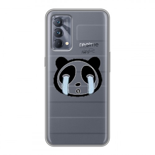 Полупрозрачный дизайнерский силиконовый чехол для Realme GT Master Edition Прозрачные панды - смайлики
