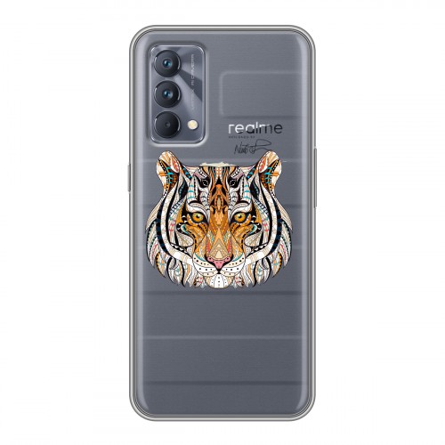 Полупрозрачный дизайнерский пластиковый чехол для Realme GT Master Edition Прозрачные тигры