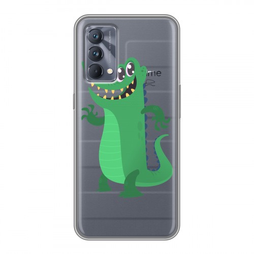 Полупрозрачный дизайнерский пластиковый чехол для Realme GT Master Edition Прозрачные крокодилы