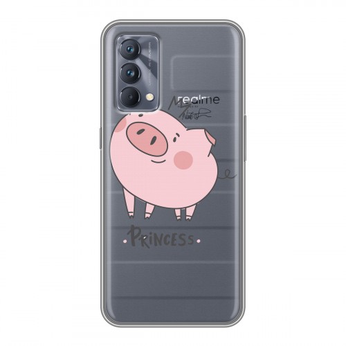 Полупрозрачный дизайнерский пластиковый чехол для Realme GT Master Edition Прозрачные свинки