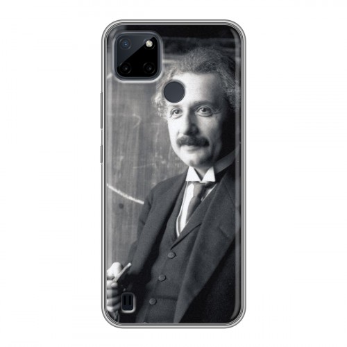 Дизайнерский силиконовый чехол для Realme C21Y Альберт Эйнштейн