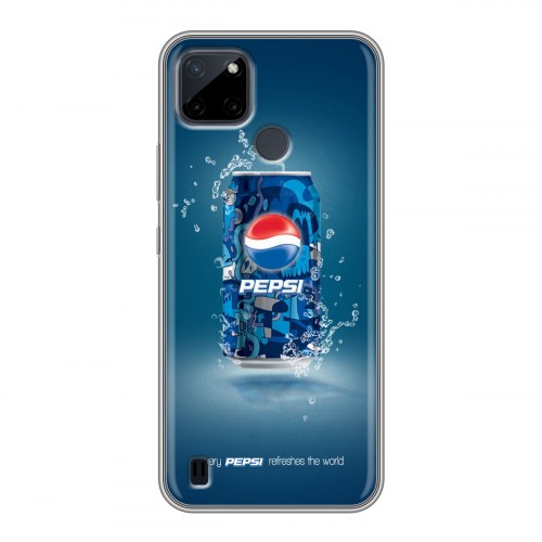 Дизайнерский силиконовый чехол для Realme C21Y Pepsi