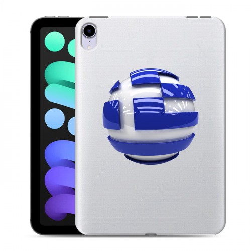 Полупрозрачный дизайнерский силиконовый с усиленными углами чехол для Ipad Mini (2021) флаг греции