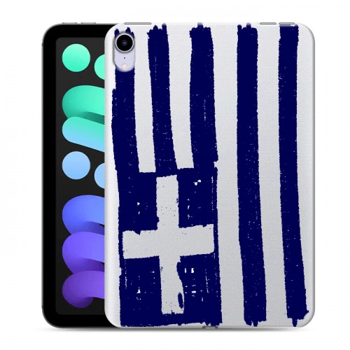 Полупрозрачный дизайнерский пластиковый чехол для Ipad Mini (2021) флаг греции