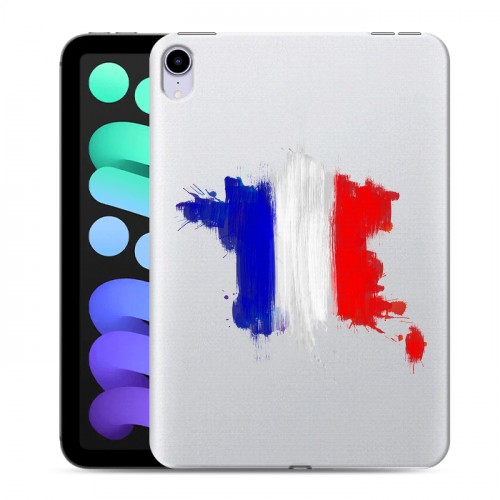 Полупрозрачный дизайнерский пластиковый чехол для Ipad Mini (2021) Флаг Франции