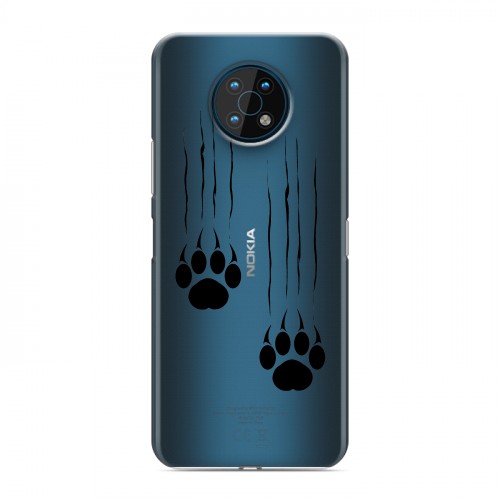 Полупрозрачный дизайнерский силиконовый чехол для Nokia G50 Прозрачные кошки
