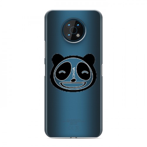 Полупрозрачный дизайнерский силиконовый чехол для Nokia G50 Прозрачные панды - смайлики