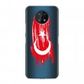 Полупрозрачный дизайнерский пластиковый чехол для Nokia G50 Флаг Турции