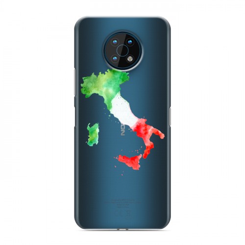 Полупрозрачный дизайнерский силиконовый чехол для Nokia G50 Флаг Италии