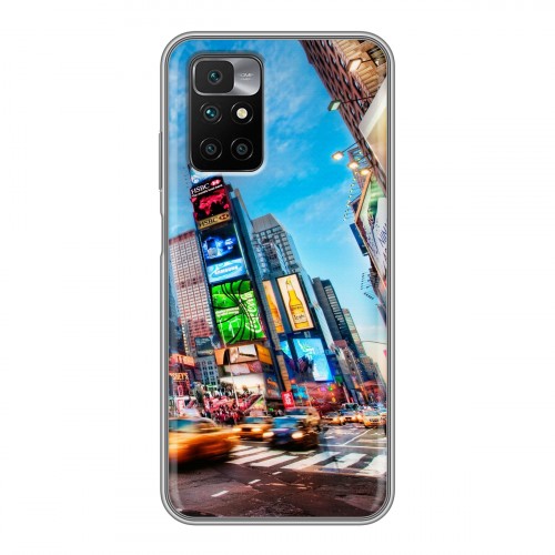 Дизайнерский силиконовый с усиленными углами чехол для Xiaomi Redmi 10 Нью-Йорк