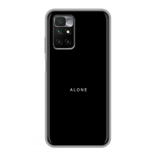 Дизайнерский силиконовый чехол для Xiaomi Redmi 10 Минимализм на черном