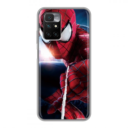 Дизайнерский силиконовый чехол для Xiaomi Redmi 10 Человек-паук