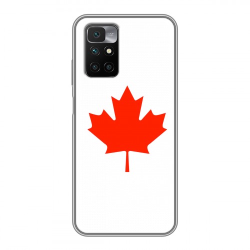 Дизайнерский силиконовый с усиленными углами чехол для Xiaomi Redmi 10 Флаг Канады