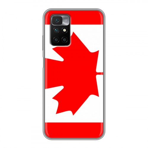 Дизайнерский силиконовый с усиленными углами чехол для Xiaomi Redmi 10 Флаг Канады
