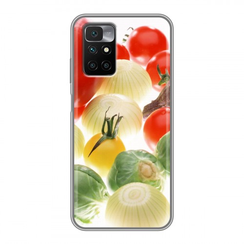 Дизайнерский силиконовый чехол для Xiaomi Redmi 10 Овощи