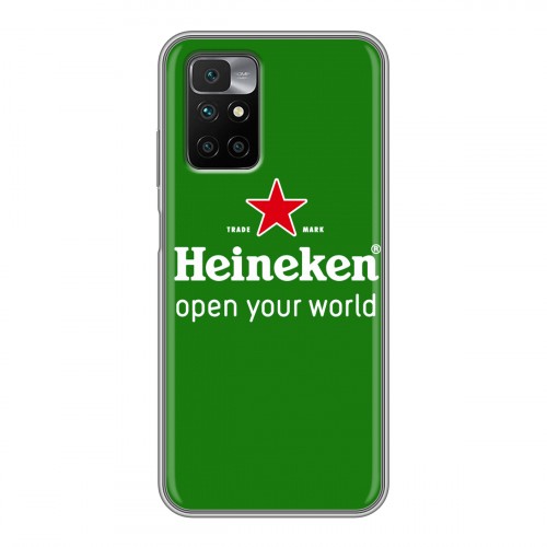 Дизайнерский силиконовый чехол для Xiaomi Redmi 10 Heineken