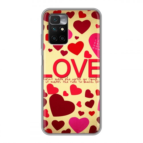 Дизайнерский пластиковый чехол для Xiaomi Redmi 10 День Святого Валентина