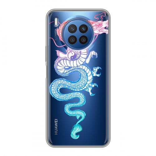 Полупрозрачный дизайнерский пластиковый чехол для Huawei Nova 8i Тату тренды