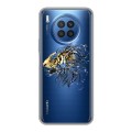 Полупрозрачный дизайнерский силиконовый чехол для Huawei Nova 8i Прозрачные тигры