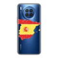 Полупрозрачный дизайнерский силиконовый с усиленными углами чехол для Huawei Nova 8i флаг Испании