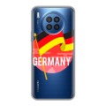 Полупрозрачный дизайнерский силиконовый чехол для Huawei Nova 8i Флаг Германии