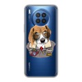 Полупрозрачный дизайнерский пластиковый чехол для Huawei Nova 8i Прозрачные собаки