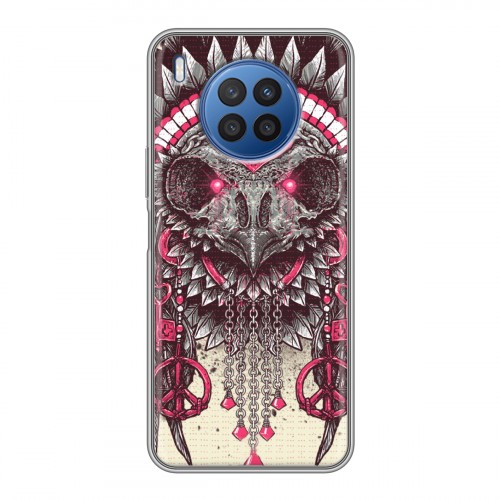 Дизайнерский силиконовый чехол для Huawei Nova 8i Совы и волшебницы
