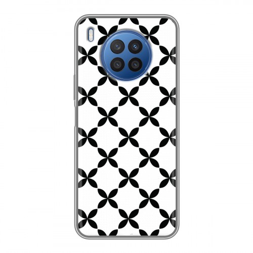 Дизайнерский силиконовый чехол для Huawei Nova 8i Черно-белые фантазии