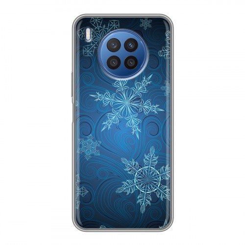 Дизайнерский пластиковый чехол для Huawei Nova 8i Снежинки