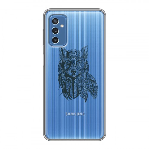 Полупрозрачный дизайнерский пластиковый чехол для Samsung Galaxy M52 5G Волки