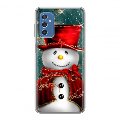 Дизайнерский силиконовый чехол для Samsung Galaxy M52 5G Снеговики
