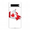 Дизайнерский силиконовый с усиленными углами чехол для Google Pixel 6 Флаг Канады