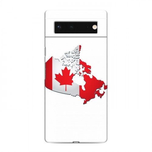 Дизайнерский пластиковый чехол для Google Pixel 6 Флаг Канады