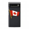 Полупрозрачный дизайнерский пластиковый чехол для Google Pixel 6 Флаг Канады