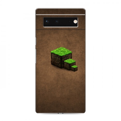 Дизайнерский силиконовый с усиленными углами чехол для Google Pixel 6 Minecraft